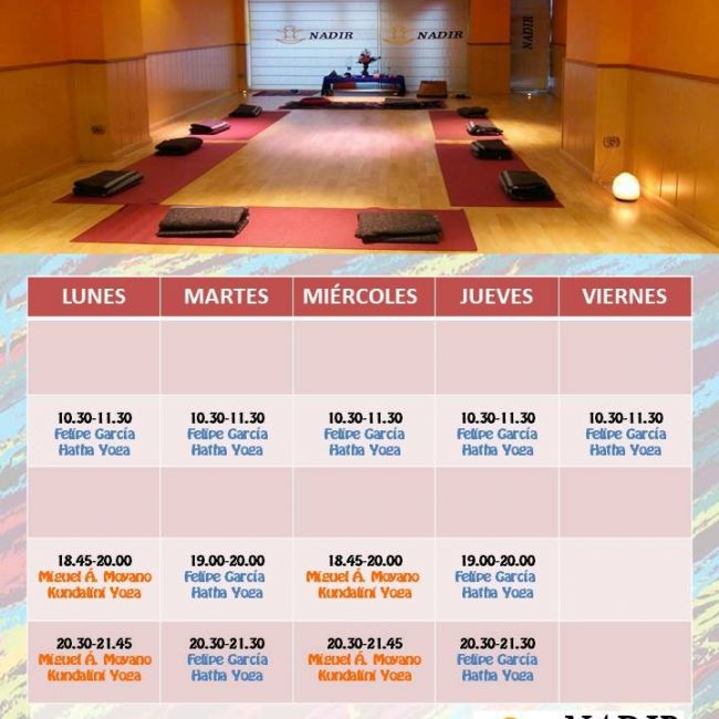 Horarios Yoga 2018/2019